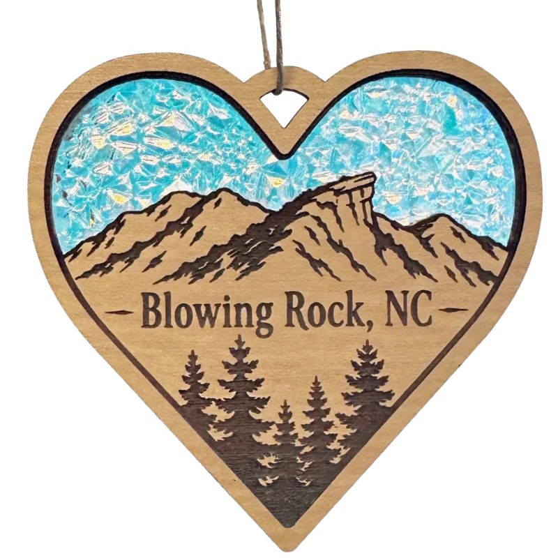 Blowing Rock Heart Ornament